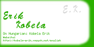 erik kobela business card